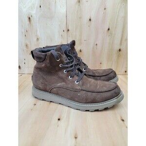 Sorel Madson II Boots Mens Sz 10 Brown Leather Lace Up Moc Toe Waterproof Ankle